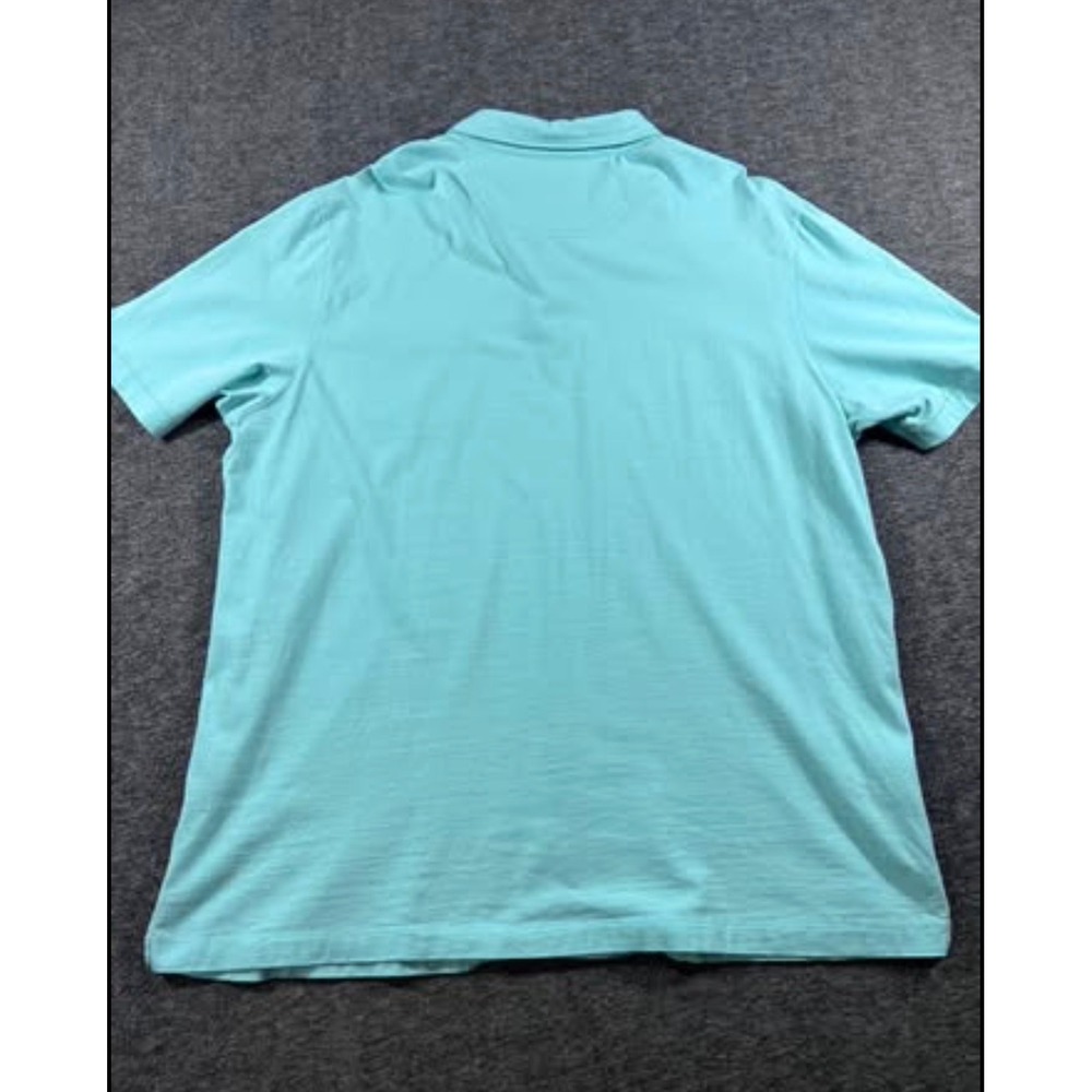 Tommy Bahama Relax Mens L Pima Cotton Short Sleeve Polo Shirt Aqua Blue Marlin - Picture 10 of 10